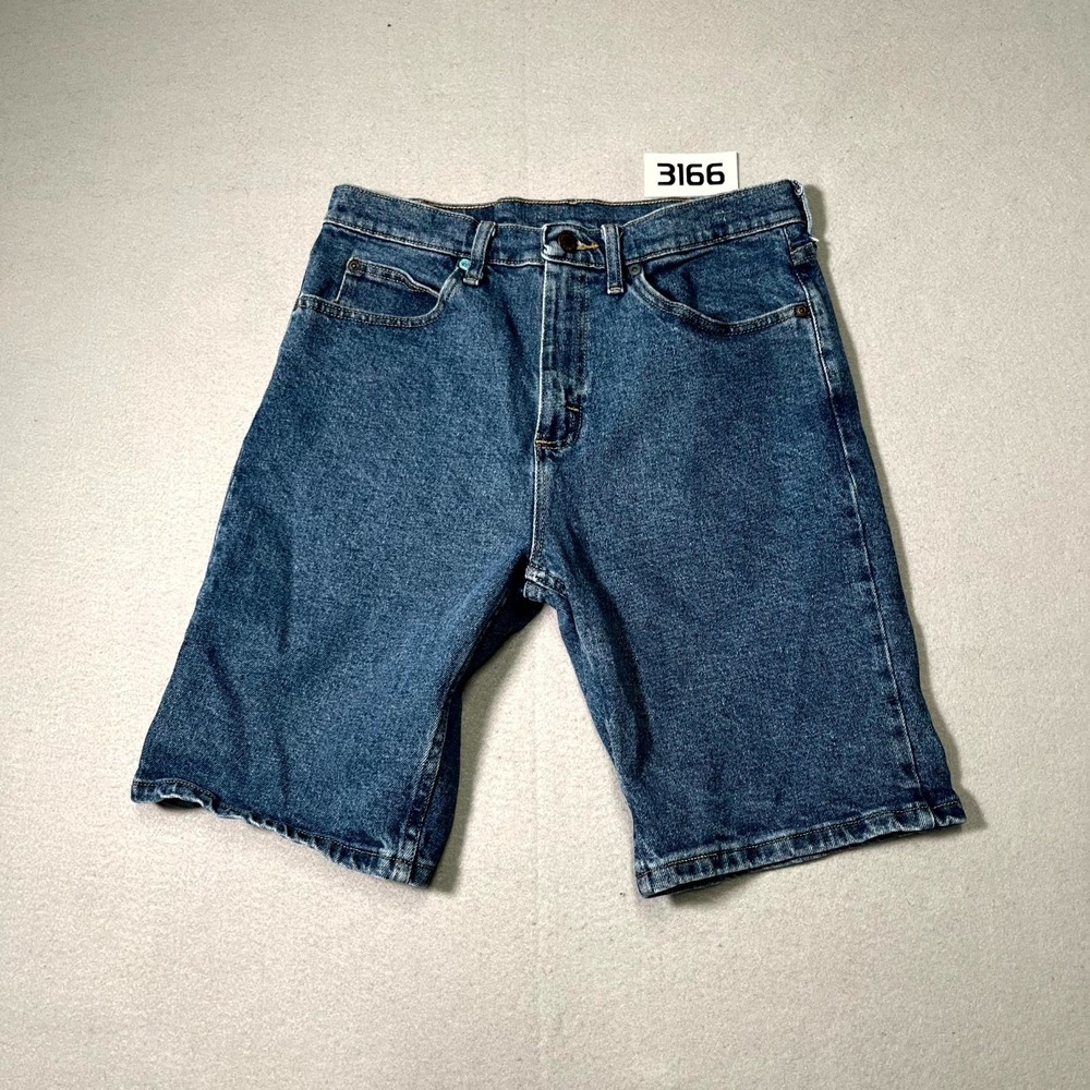 Wrangler Five Star Premium Shorts Mens 30 Blue Denim Stretch 5‎ Pocket Relaxed